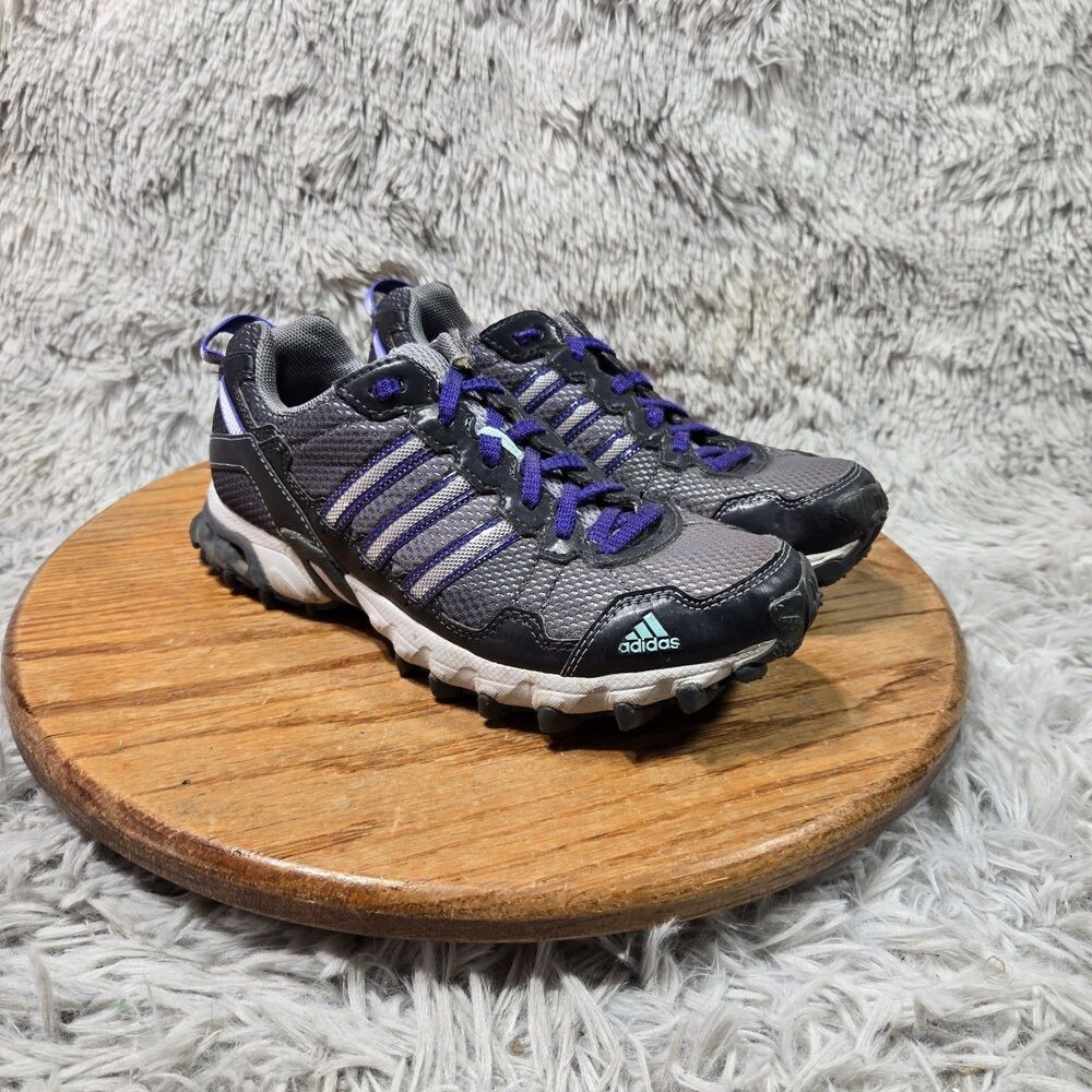 Adidas Thrasher Running Shoes Womens Size 7 Gray Purple Lace Up Low Top C76332